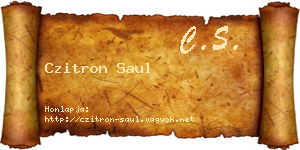 Czitron Saul névjegykártya